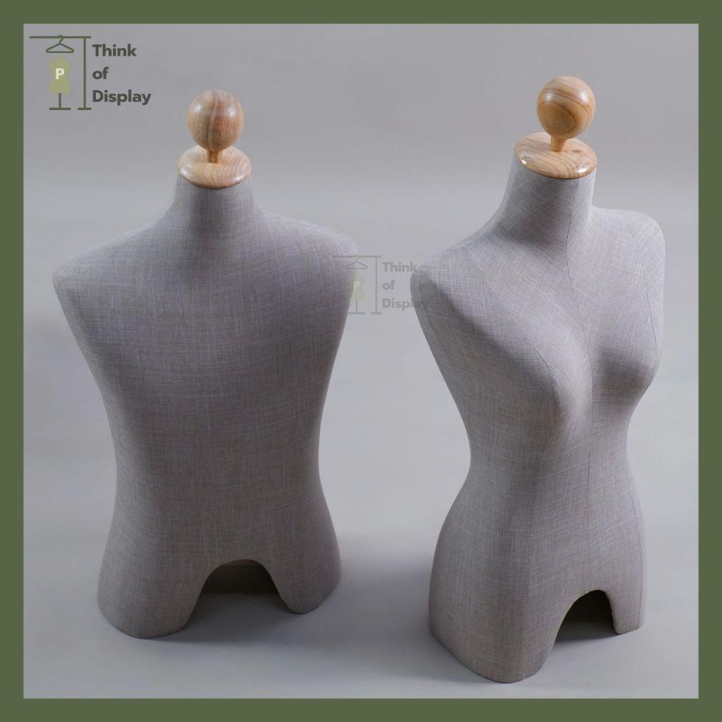 หุ่นโชว์เสื้อผ้าขาไม้ ชาย/หญิง หุ่นเดรฟผ้าขาไม้ - thumbnail 7