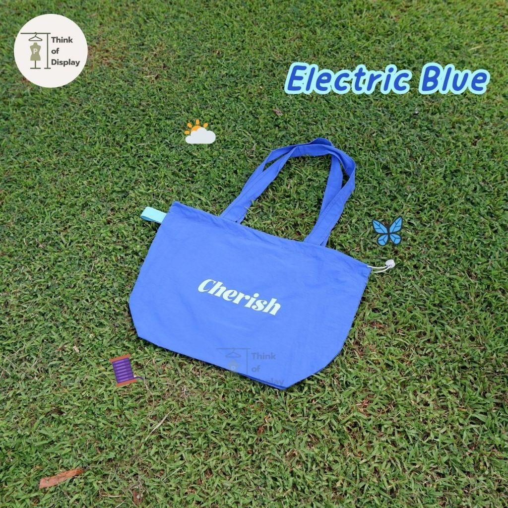 ถุงผ้า ถุงช้อปปิ้ง กระเป๋าลายCherish ถุงน่ารักพกพาง่าย กระเป๋าผ้าพับเก็บได้ - thumbnail 6