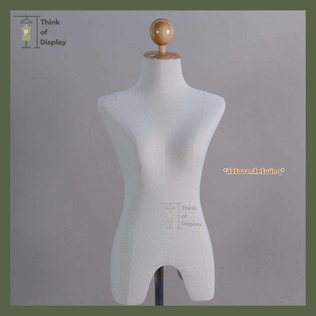 หุ่นโชว์เสื้อผ้าขาไม้ ชาย/หญิง หุ่นเดรฟผ้าขาไม้ - thumbnail 3